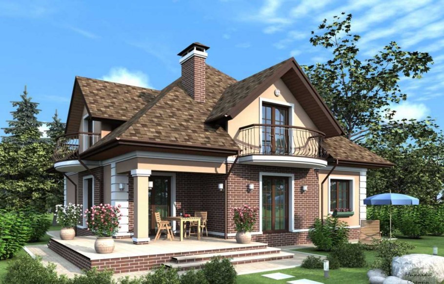 Мансардный дом