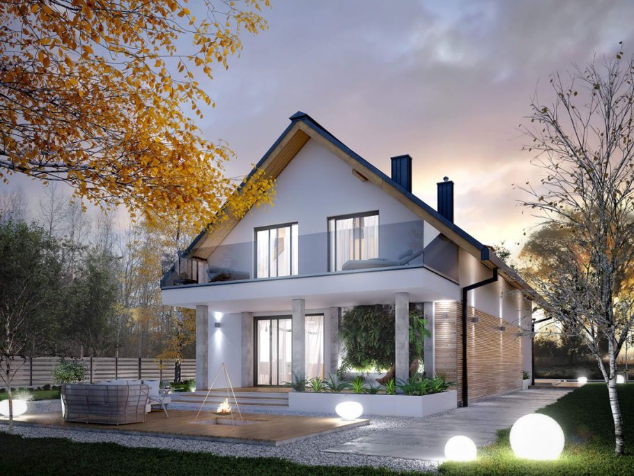 Мансардный дом