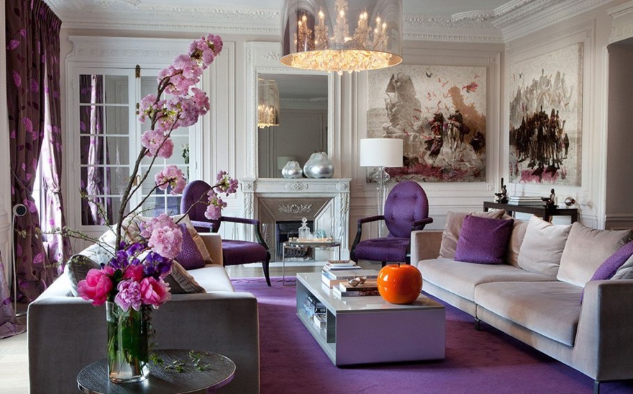 Комната в фиолетовом стиле