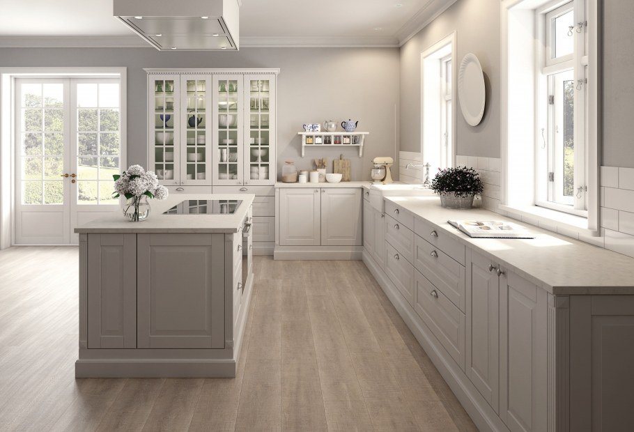 Желтые стены на кухне