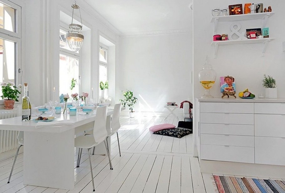 Бело голубая кухня