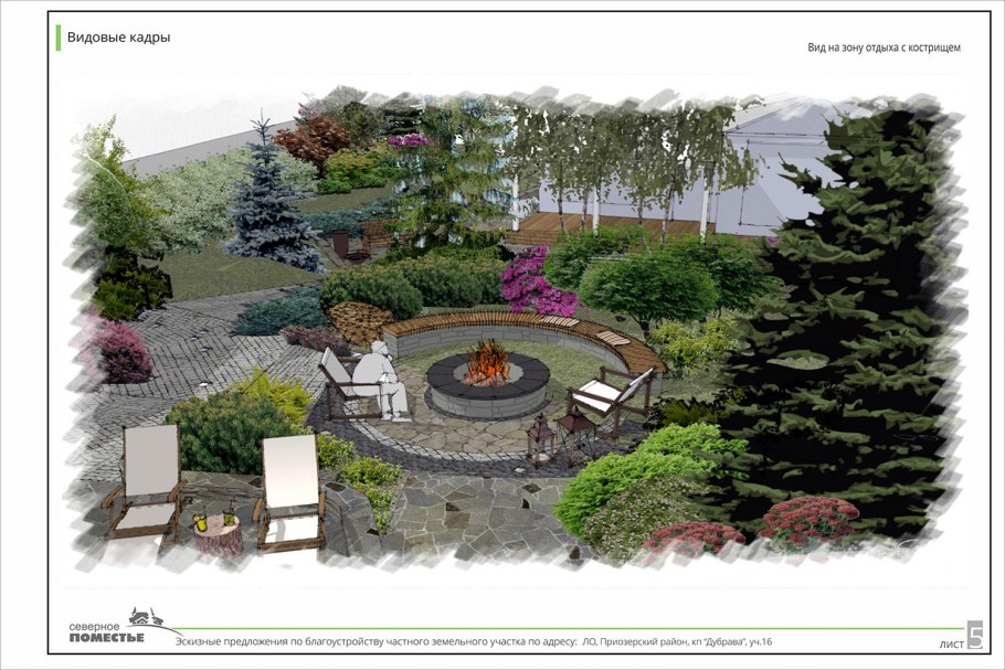 Кострище на плане участка