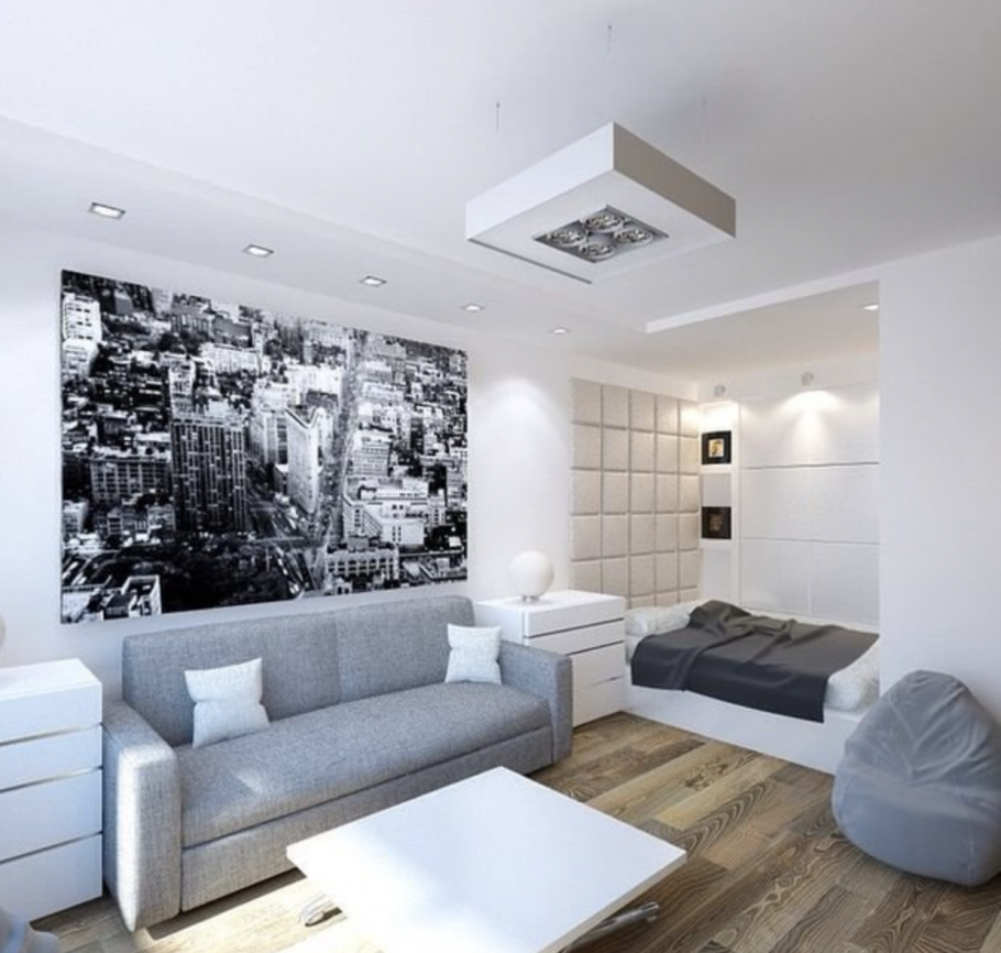 Крутой интерьер однокомнатной квартиры