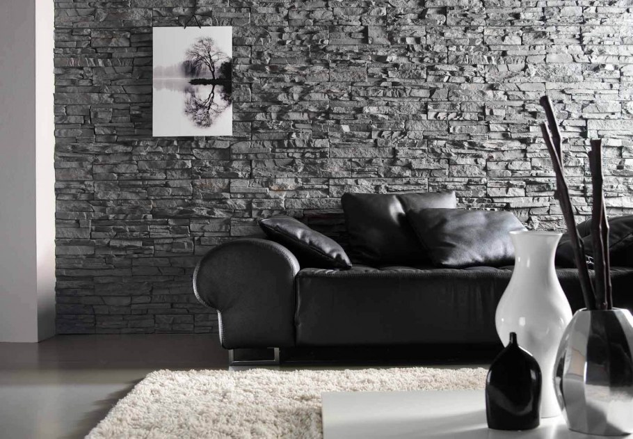 Декоративный сланец в интерьере