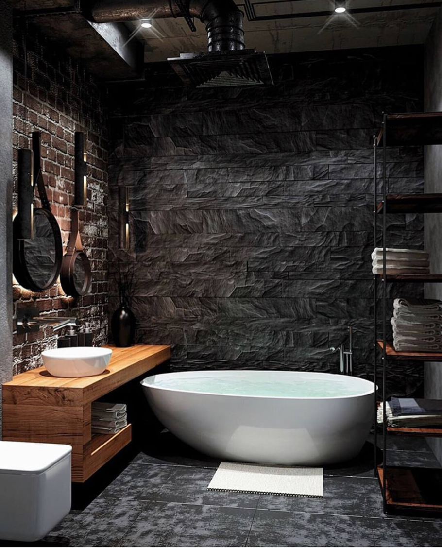 Природный камень в гостиной