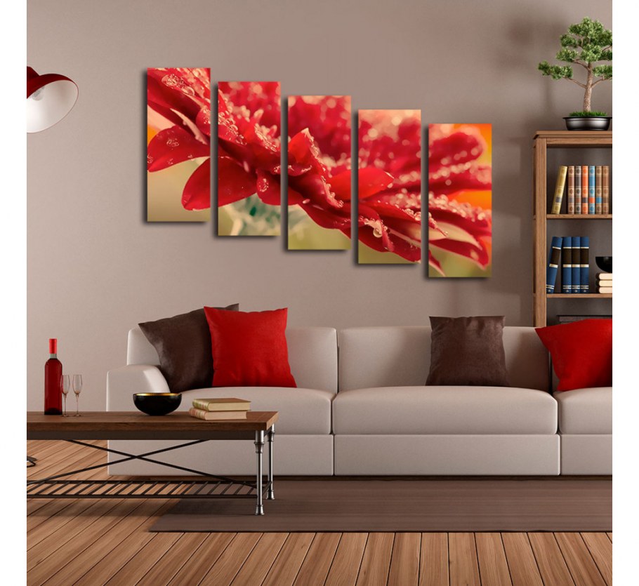 Модульная картина встреча в интерьере