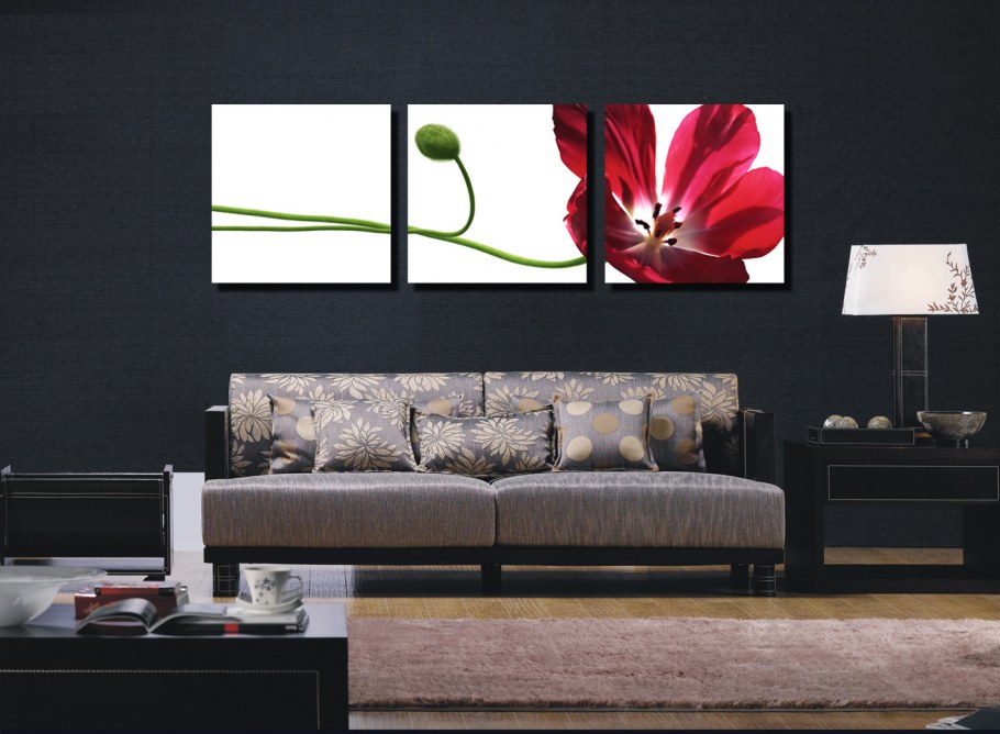 Триптих в интерьере