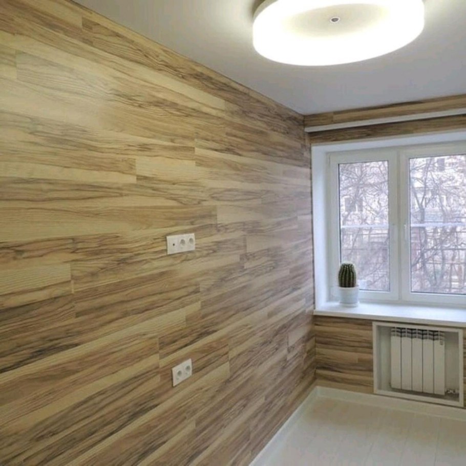 Отделка стен коридора ламинатом