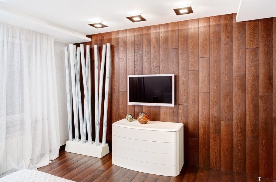 Стена из ламината