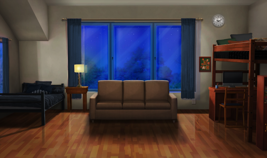 Комната с креслом аниме