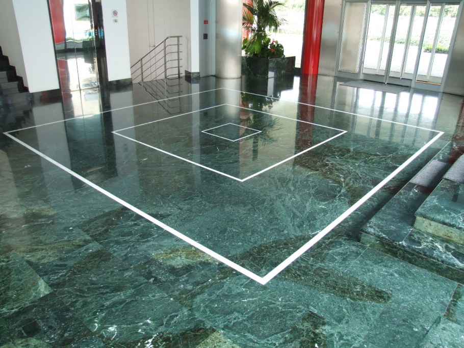 Мрамор Бидасар Грин в интерьере