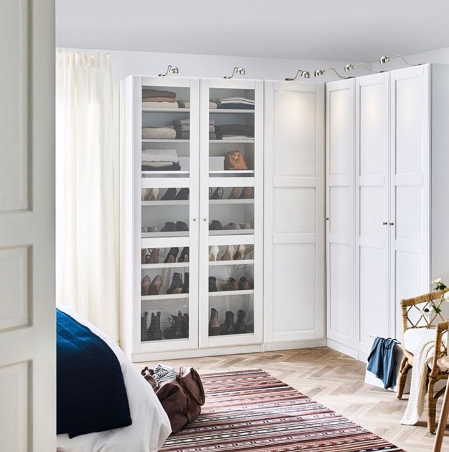 ПАКС гардероб, белый, БЕРГСБУ белый