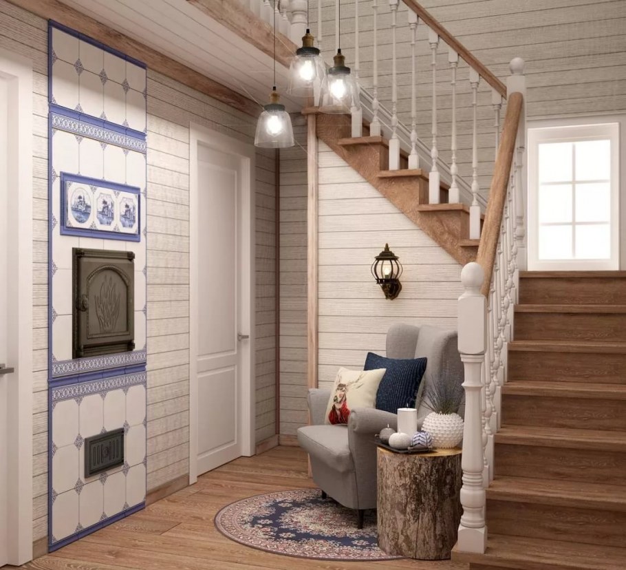 Дача в стиле Кантри Скандинавия