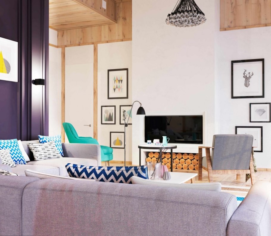 Сканди рустик интерьер