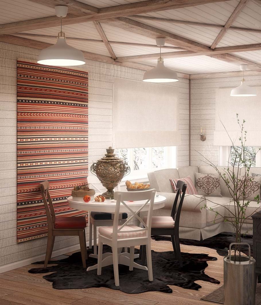 Дом из клееного бруса в скандинавском стиле