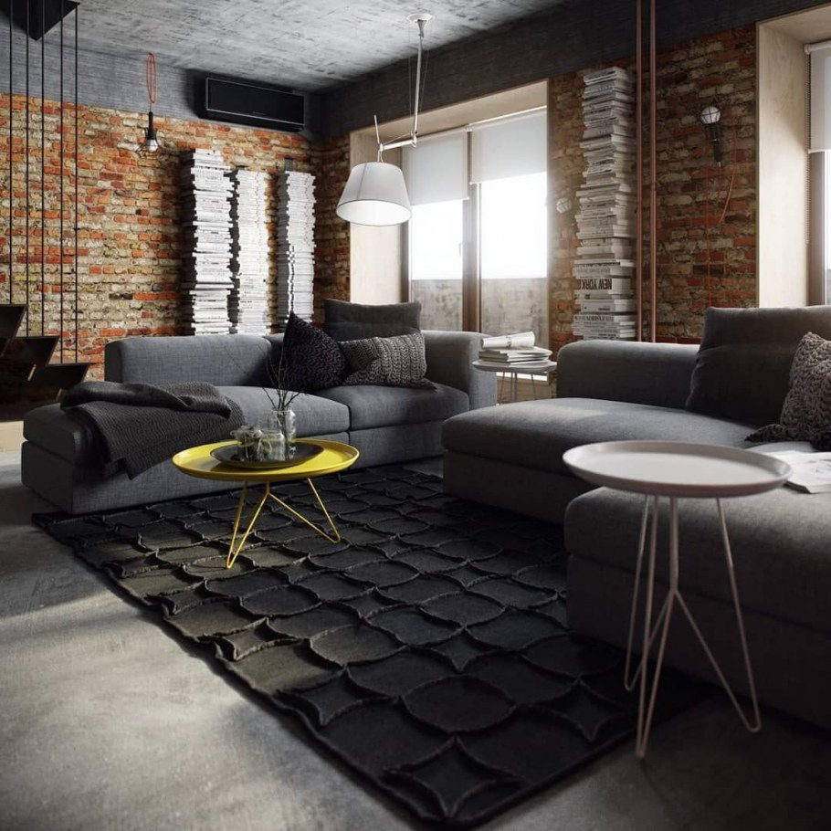 Гостиная лофт