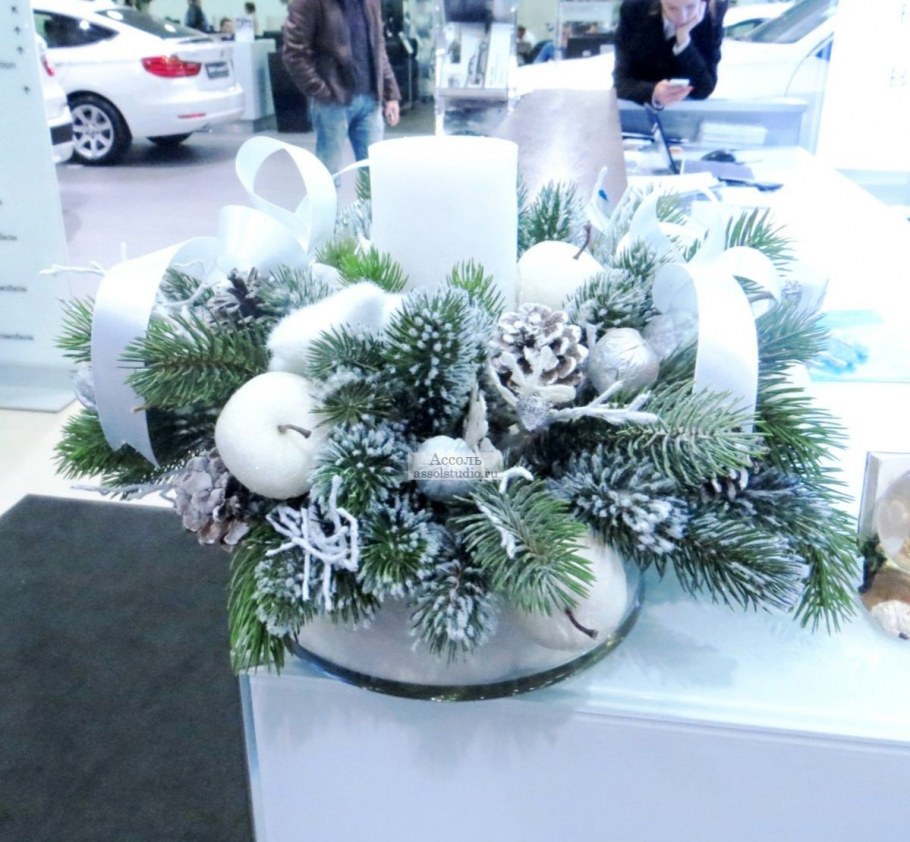 Новогодний декор офиса