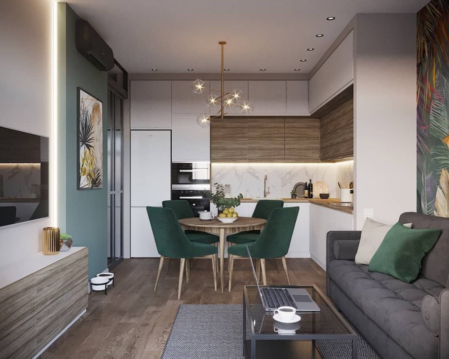 Интерьер евродвушка 40 кв