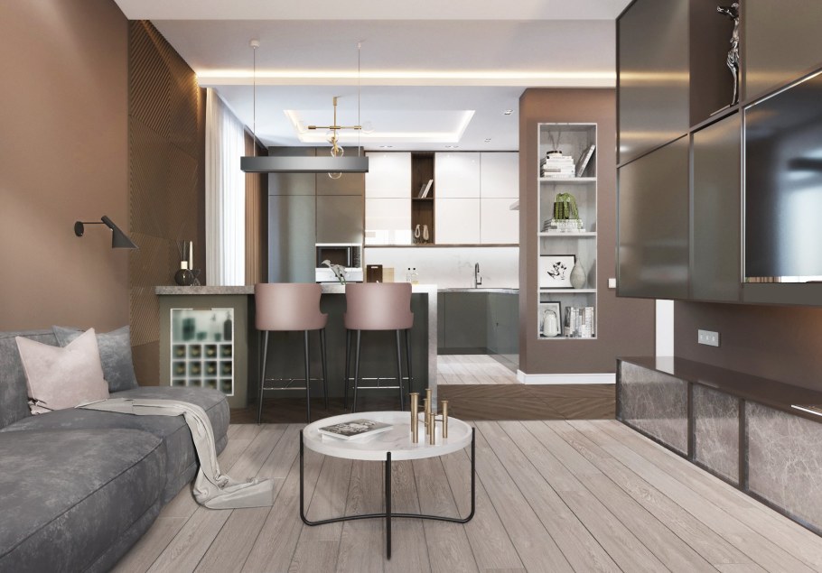 Пик евродвушка кухня гостиная