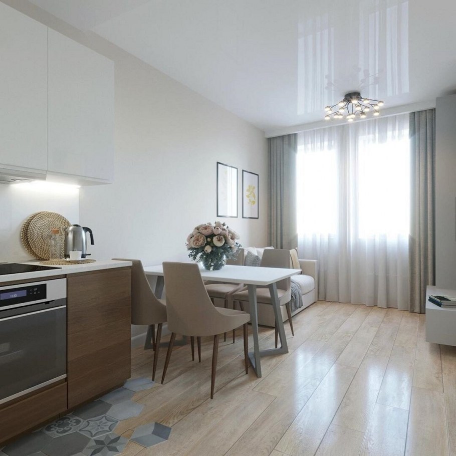 Пик евродвушка кухня гостиная