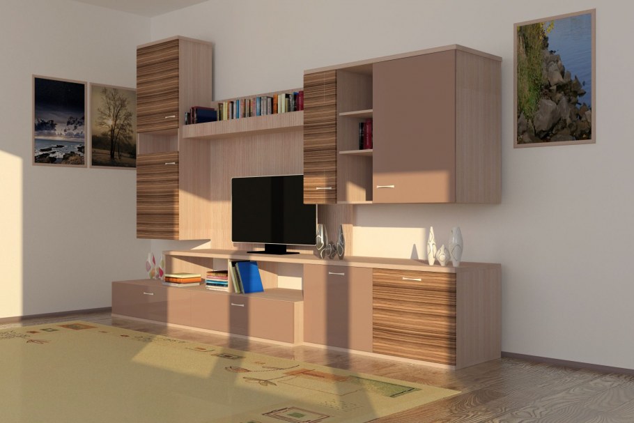 Модульная гостиная зебрано