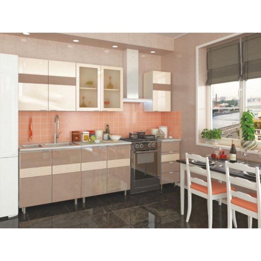 Кухня Терра Глосс капучино