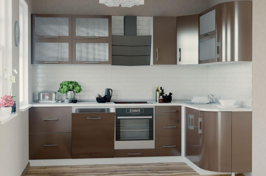 Кухня София мокко модульная