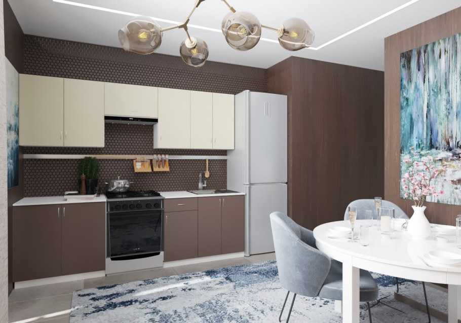 Модульные кухни Фьюжн Cappuccino