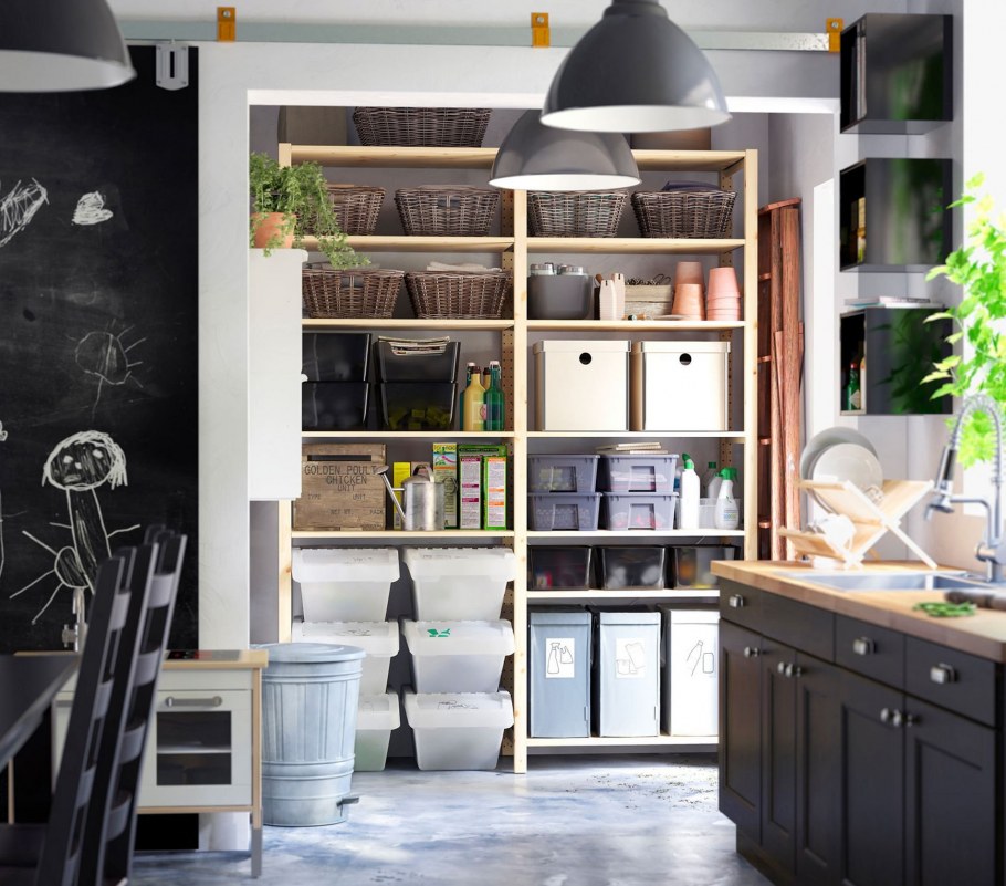 Стеллаж икеа Ивар в интерьере