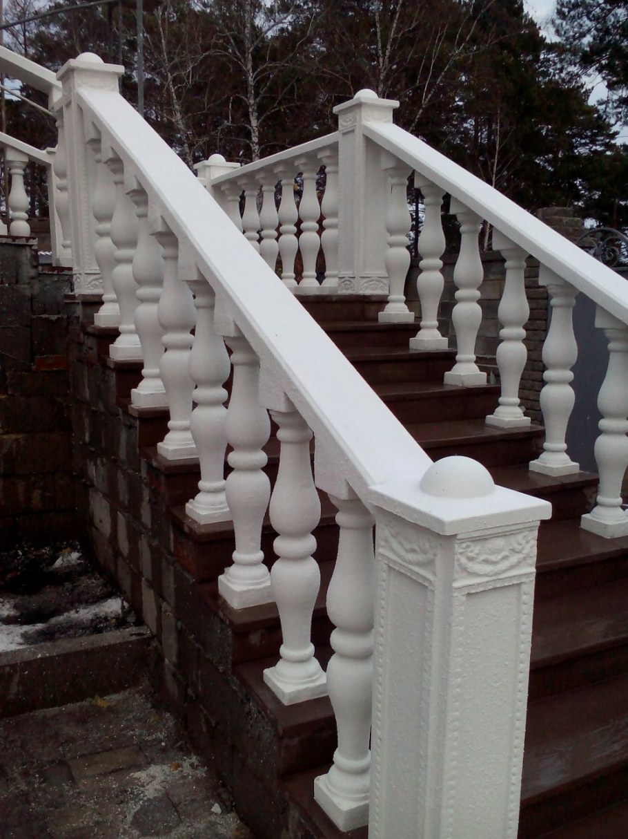 Литой мрамор для перил террасы