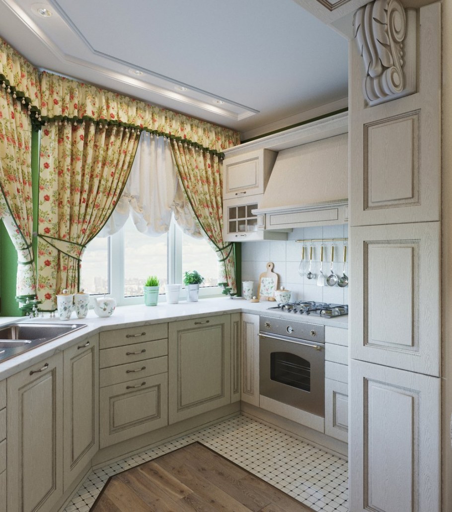 Кухня в стиле Прованс 9м2