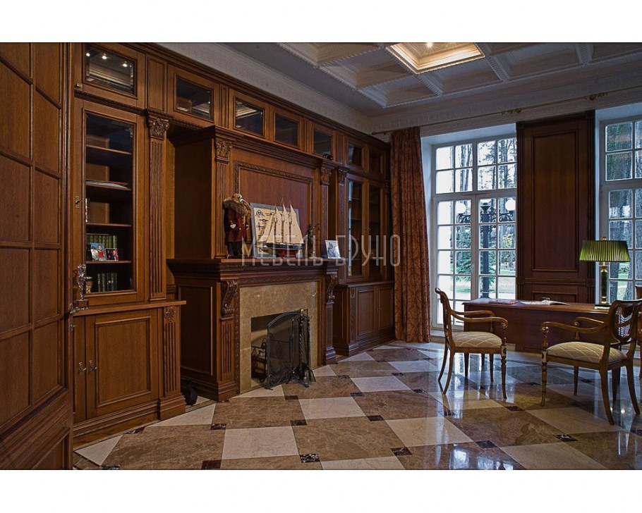 Интерьеры кабинета в загородном доме