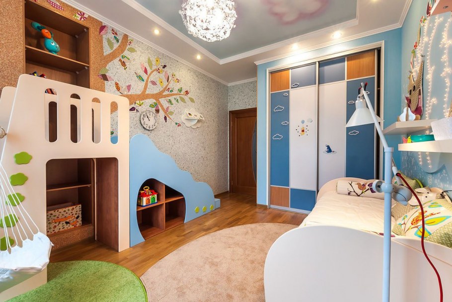 Декоративная штукатурка в интерьере детской комнаты