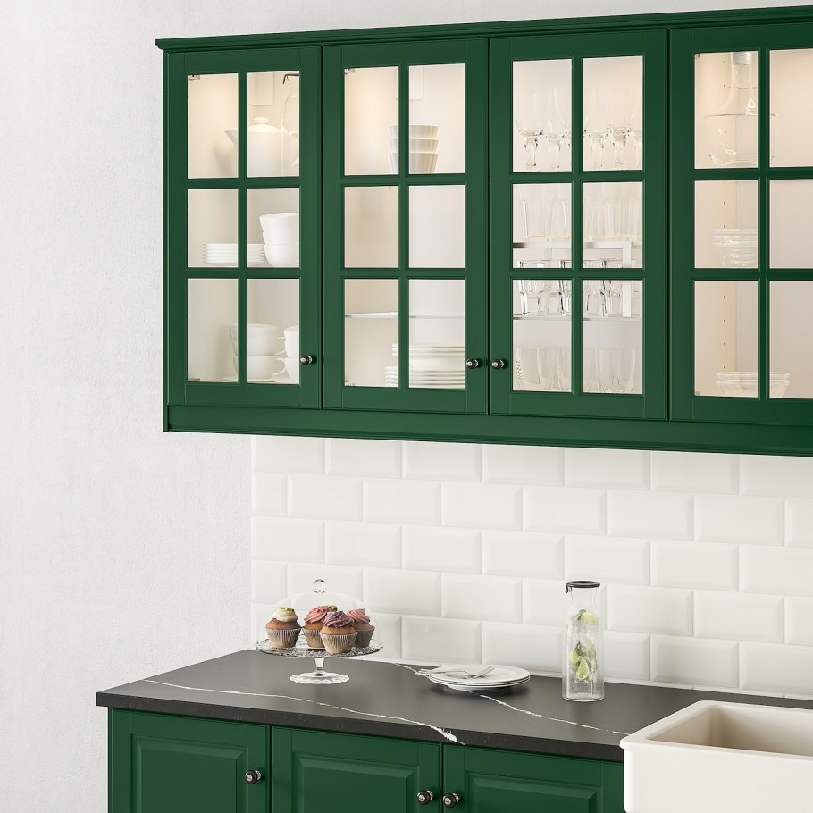 Кухня икеа зеленая Будбин