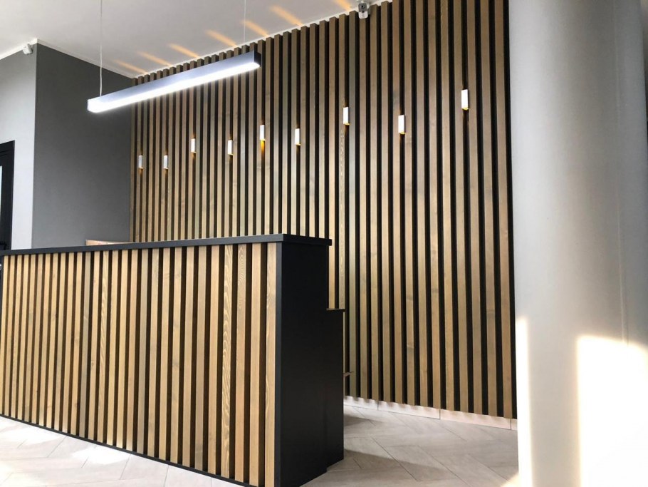 МДФ панель "вертикальные рейки" h2530