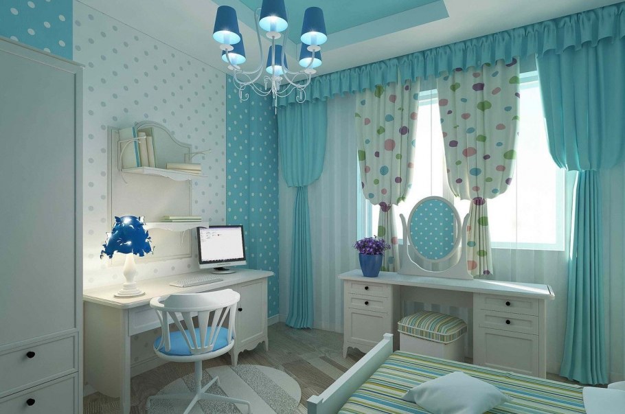 Детская в бирюзовом цвете