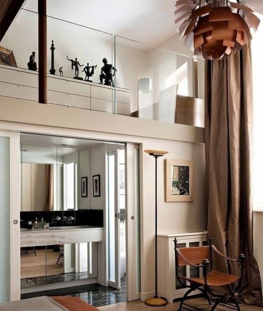 Двухуровневый пентхаус в стиле лофт Нью Йорк