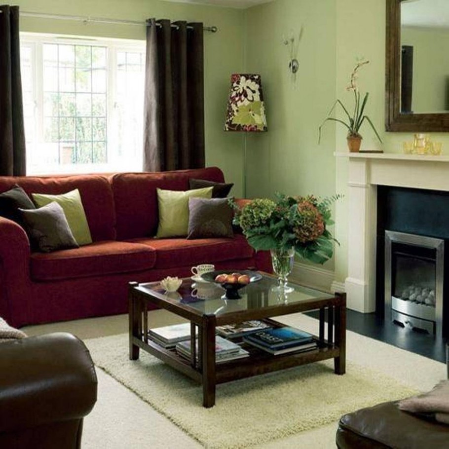 Гостиная в салатовых тонах