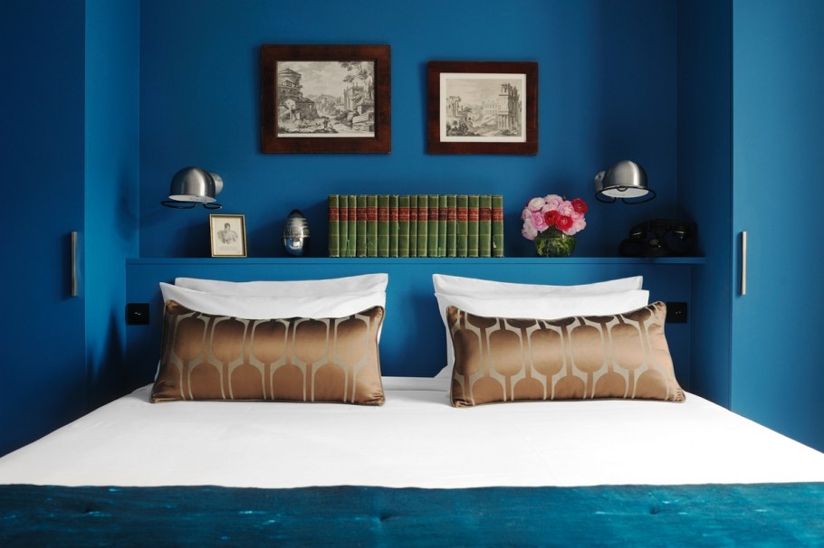 Дымчато синий цвет в интерьере