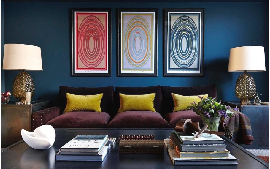 Интерьер в марокканском стиле сине голубая гамма