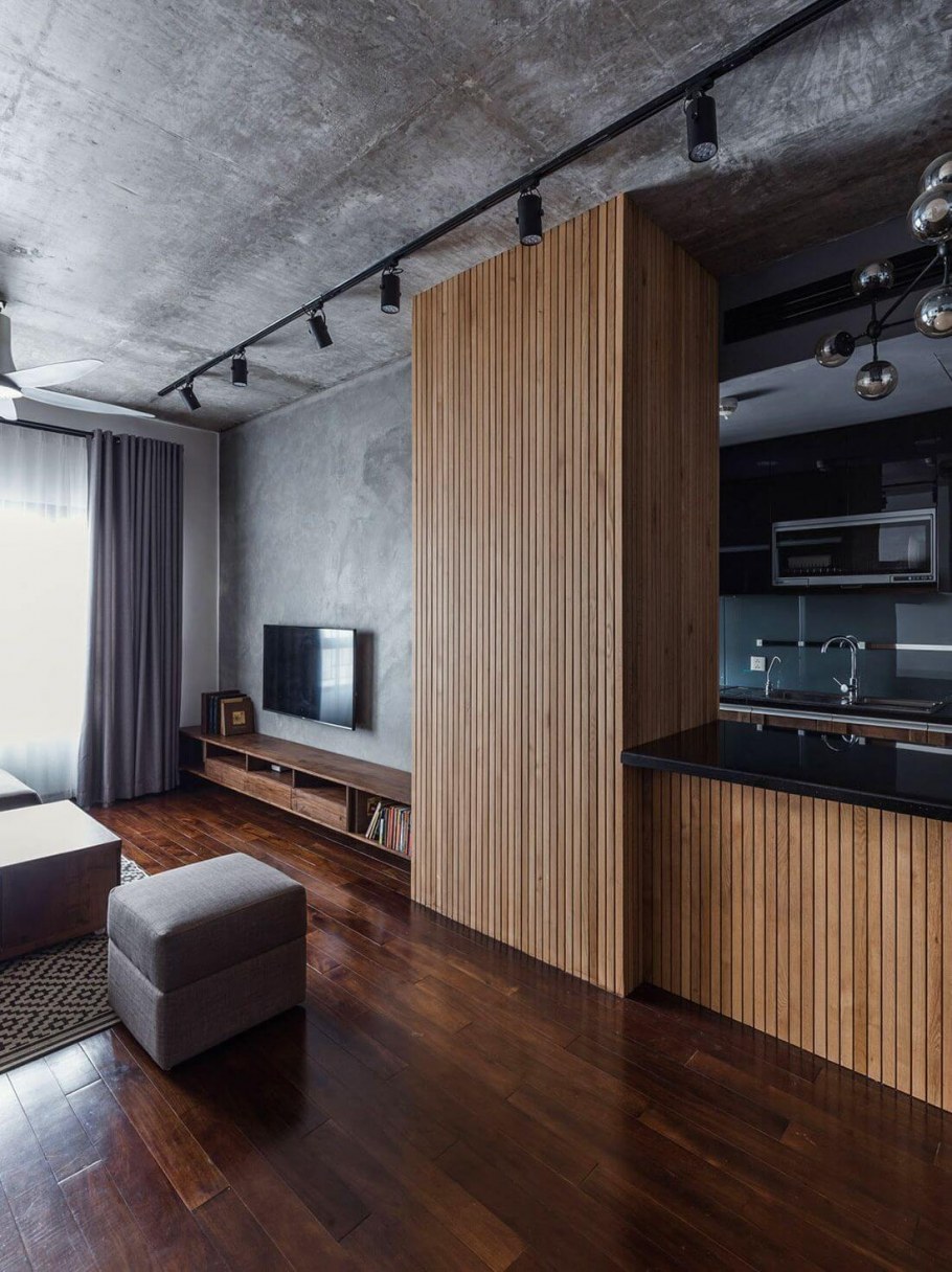 Бетонный поток в интерьере