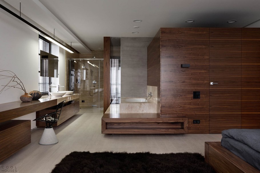 Интерьеры с деревянной мебелью в современном стиле