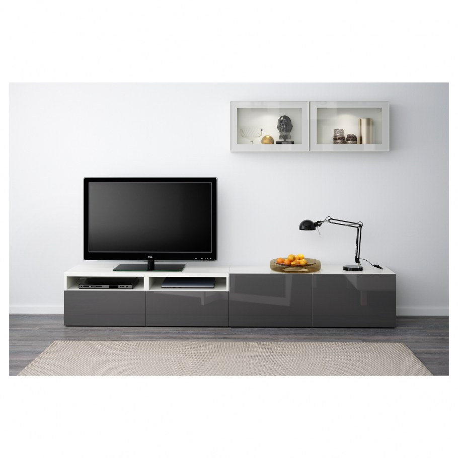 Тумба БЕСТО икеа серая