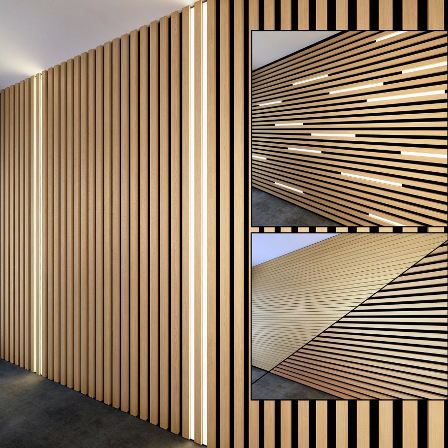 МДФ панель "вертикальные рейки" h2530