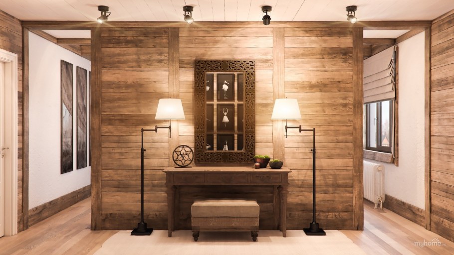 Панели в прихожей из ламината