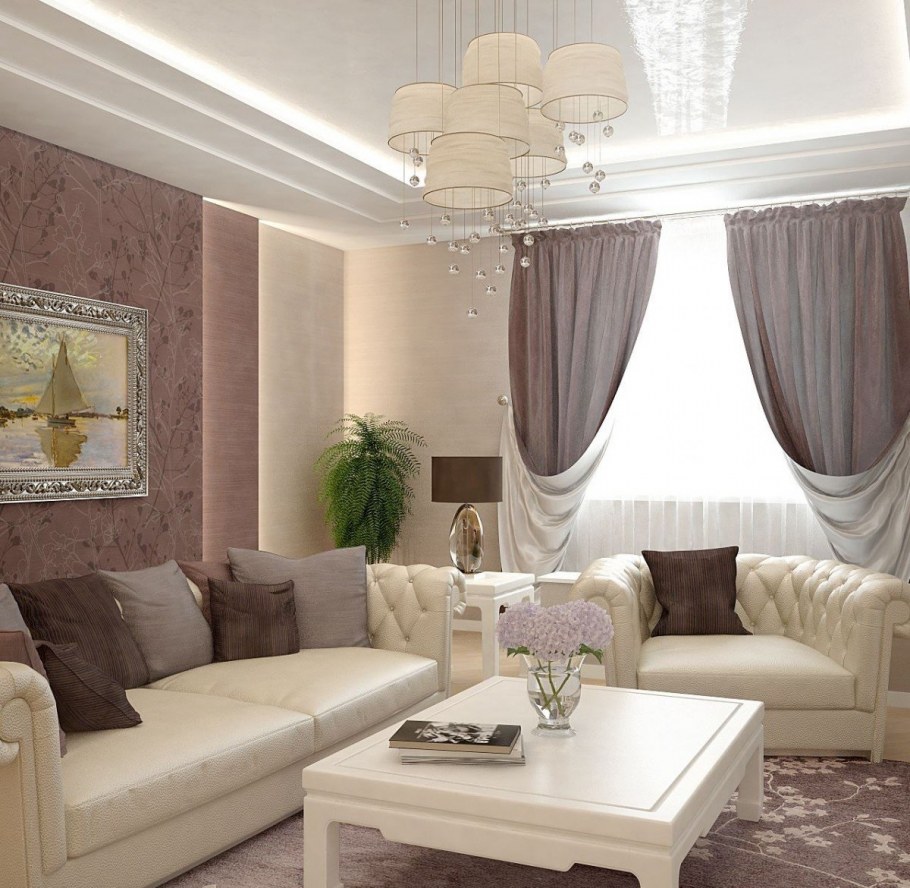 Интерьер гостиной эконом