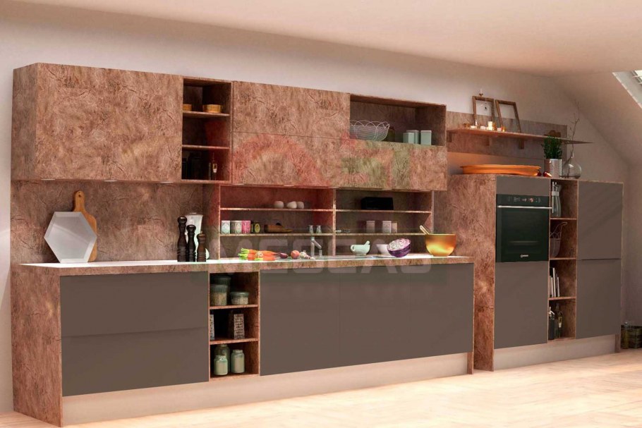 Кухня Прованс дуб сонома трюфель/крем