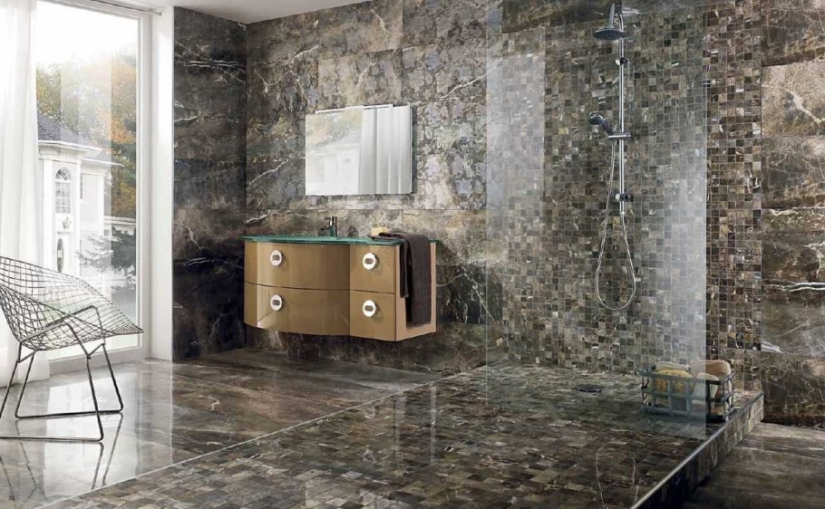 Имперадор дарк мрамор в интерьере