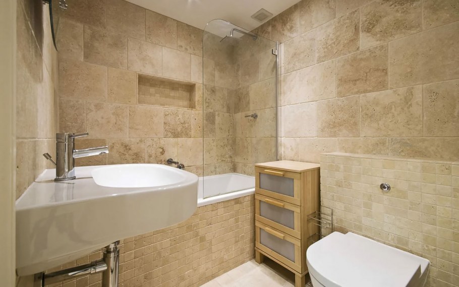 Плитка в ванную серая