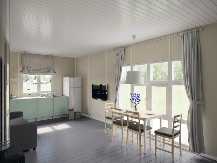 Интерьер деревянного каркасного дома